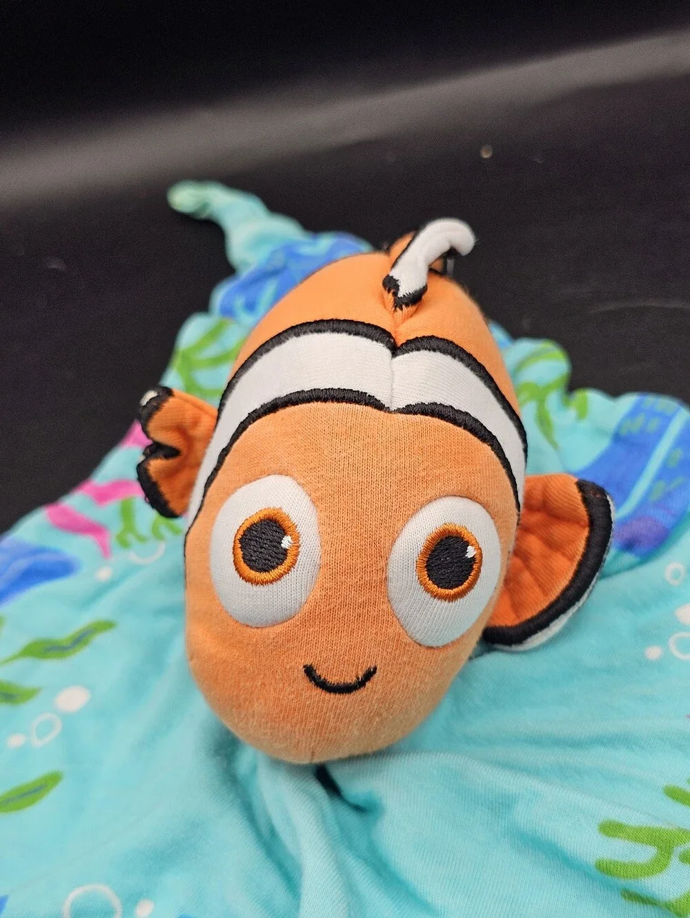 Little Sleepies Disney Nemo Little Fin Clown Fish Lovey Plush Blankie Cotton